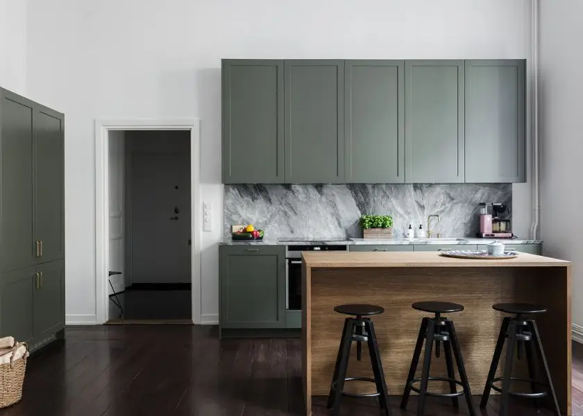 Dapur Estetik Minimalis Hijau Sage